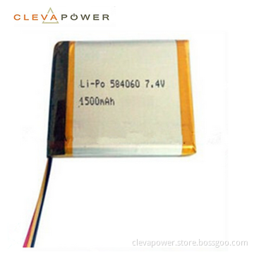 7.4V/1500mAh Li Polymer Battery 584060